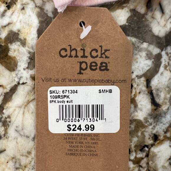 NWT Chick Pea 5 Piece Baby Grow With Me Bodysuits - Sizes 0/3-3/6 months - Picture 7 of 12